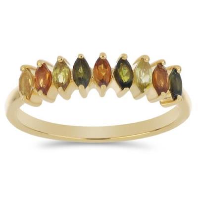 BUY 925 SILVER MULTI TOURMALINE GEMSTONE RING